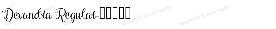 Devandra Regular字体转换